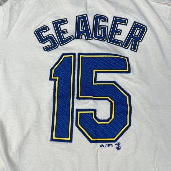 Seattle Mariners Kyle Seager Shirt #15 Men's Medium Majestic Official MLB Gear - Picture 4 of 6